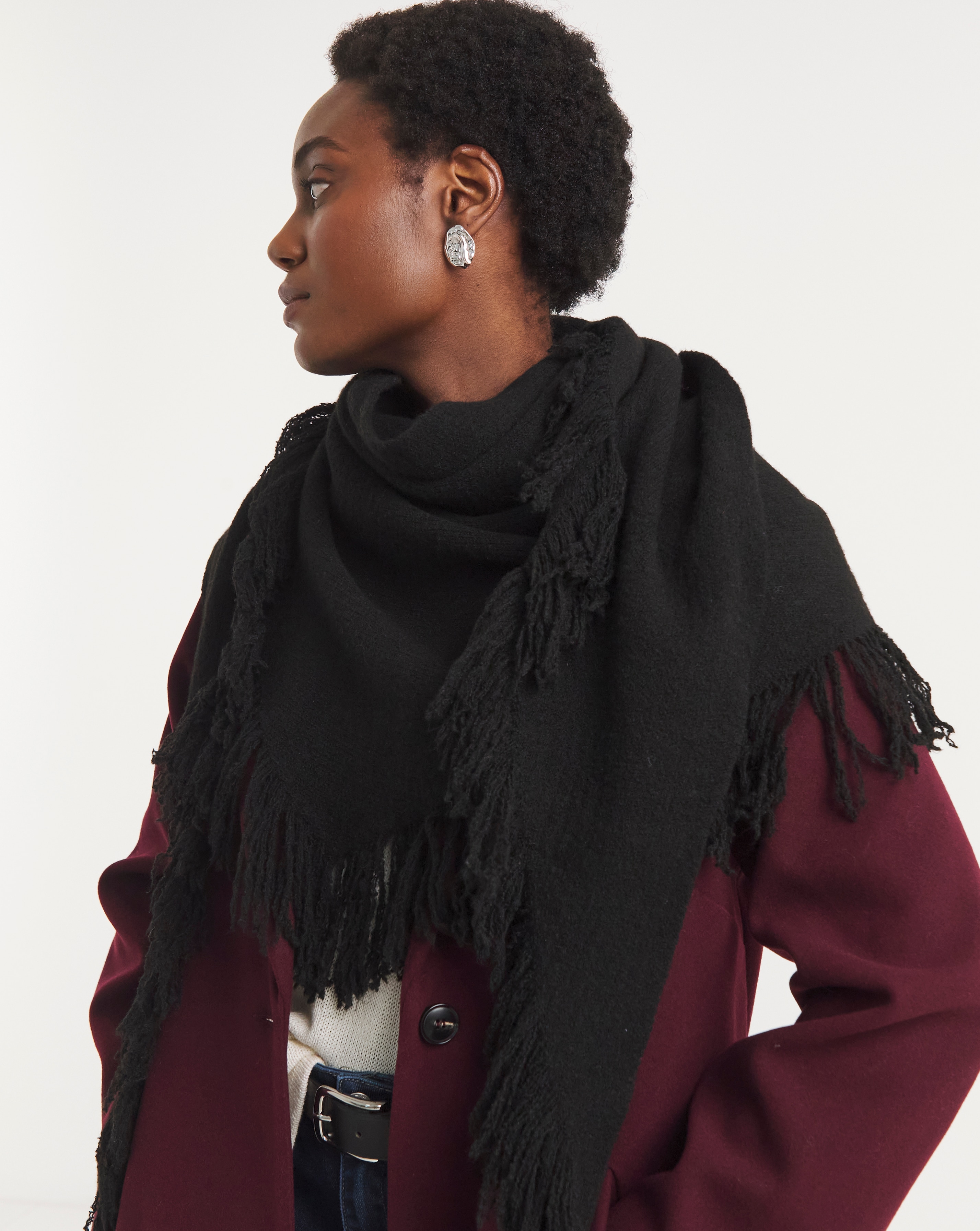 Fringe Detail Wrap Scarf