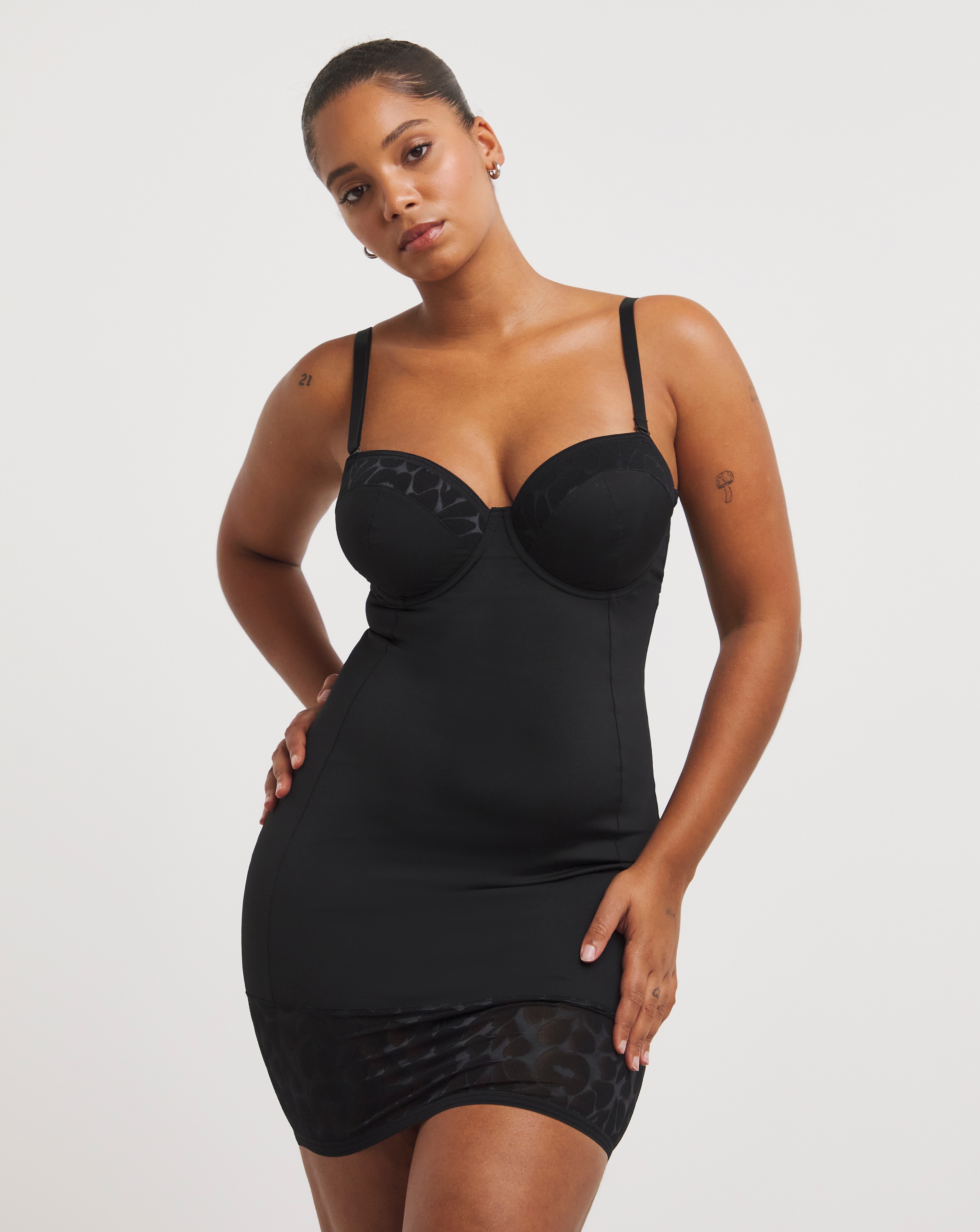 Black Firm Control Shapewear Slip