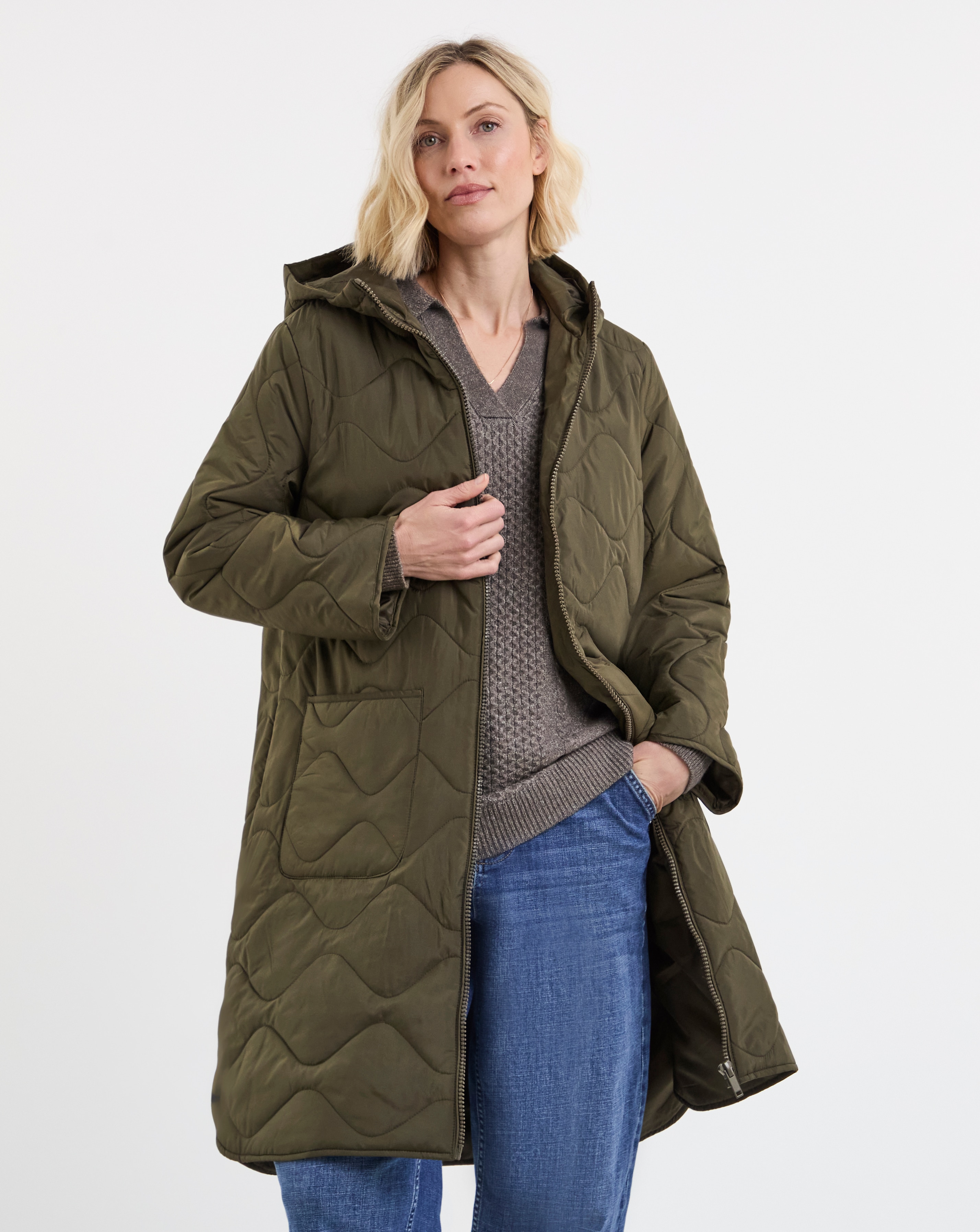 New In - Longline Quilted Coat