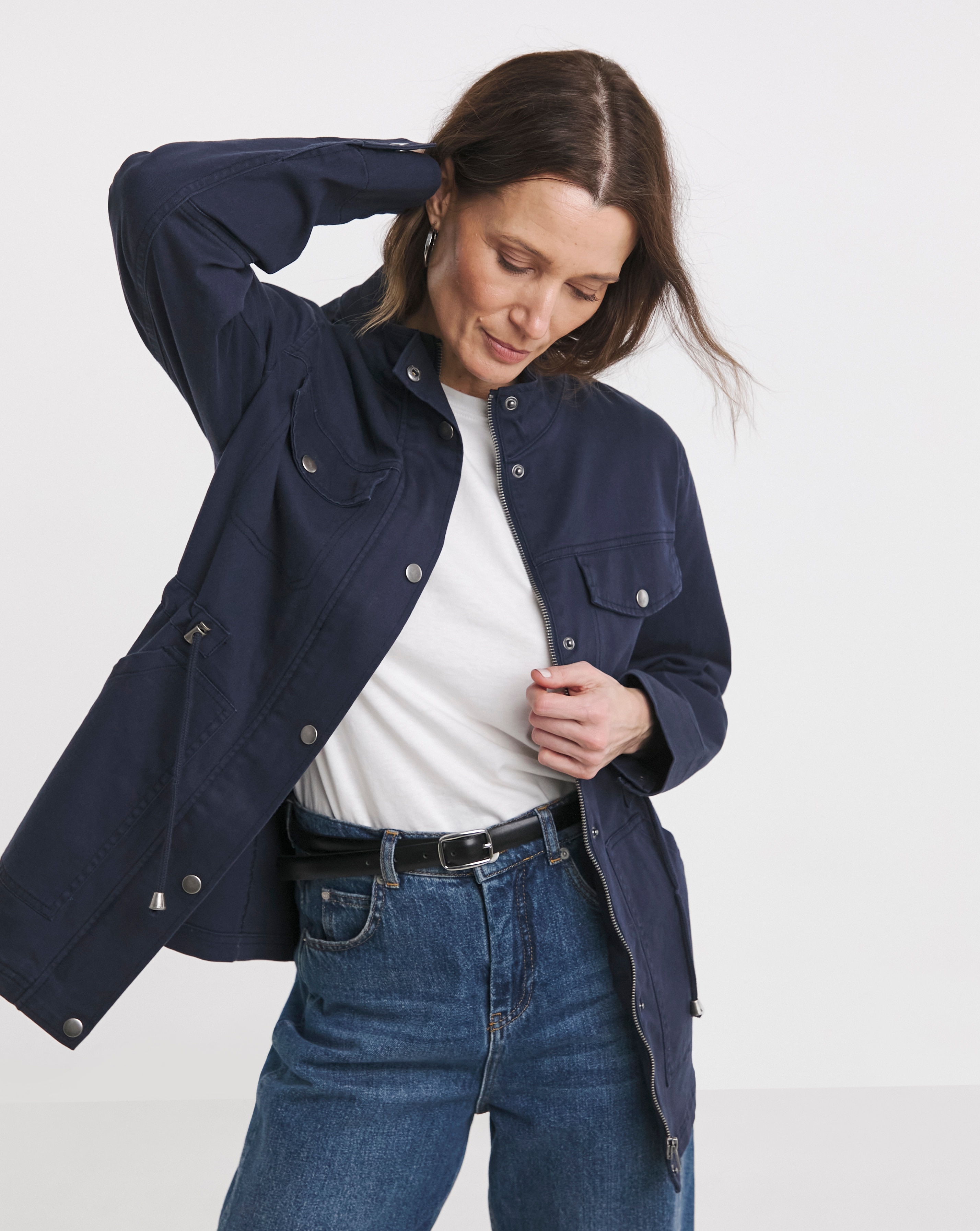 Navy Utility Stretch Jacket
