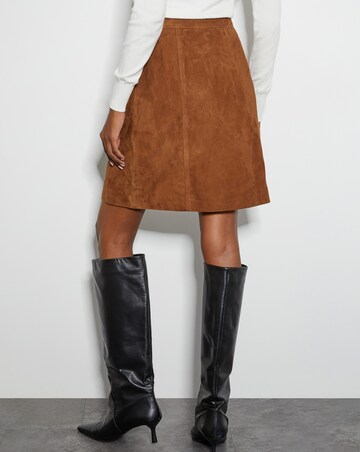 Monsoon Sienna Suede Zip Skirt