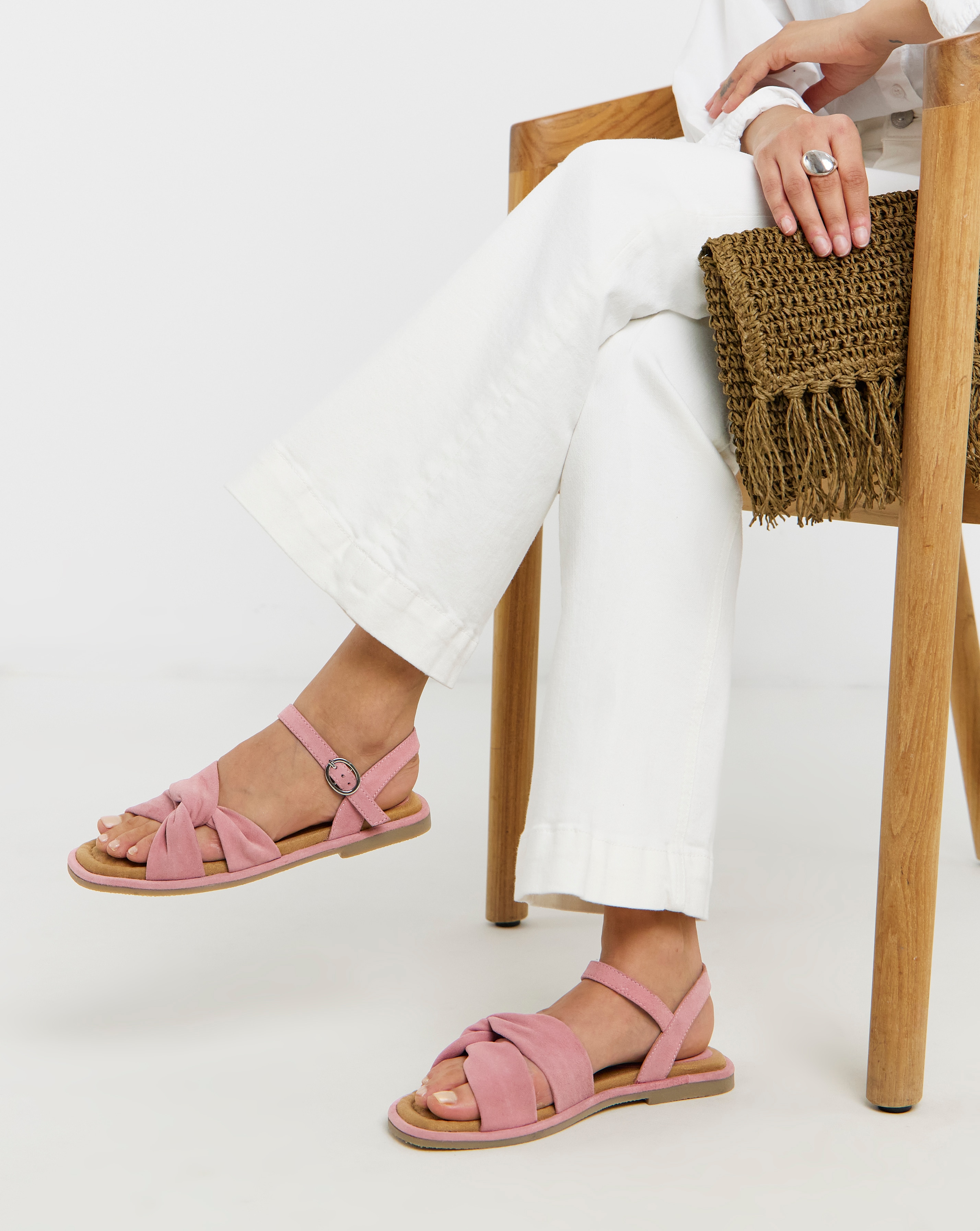 Soft Twist Two Part Sandals Wide