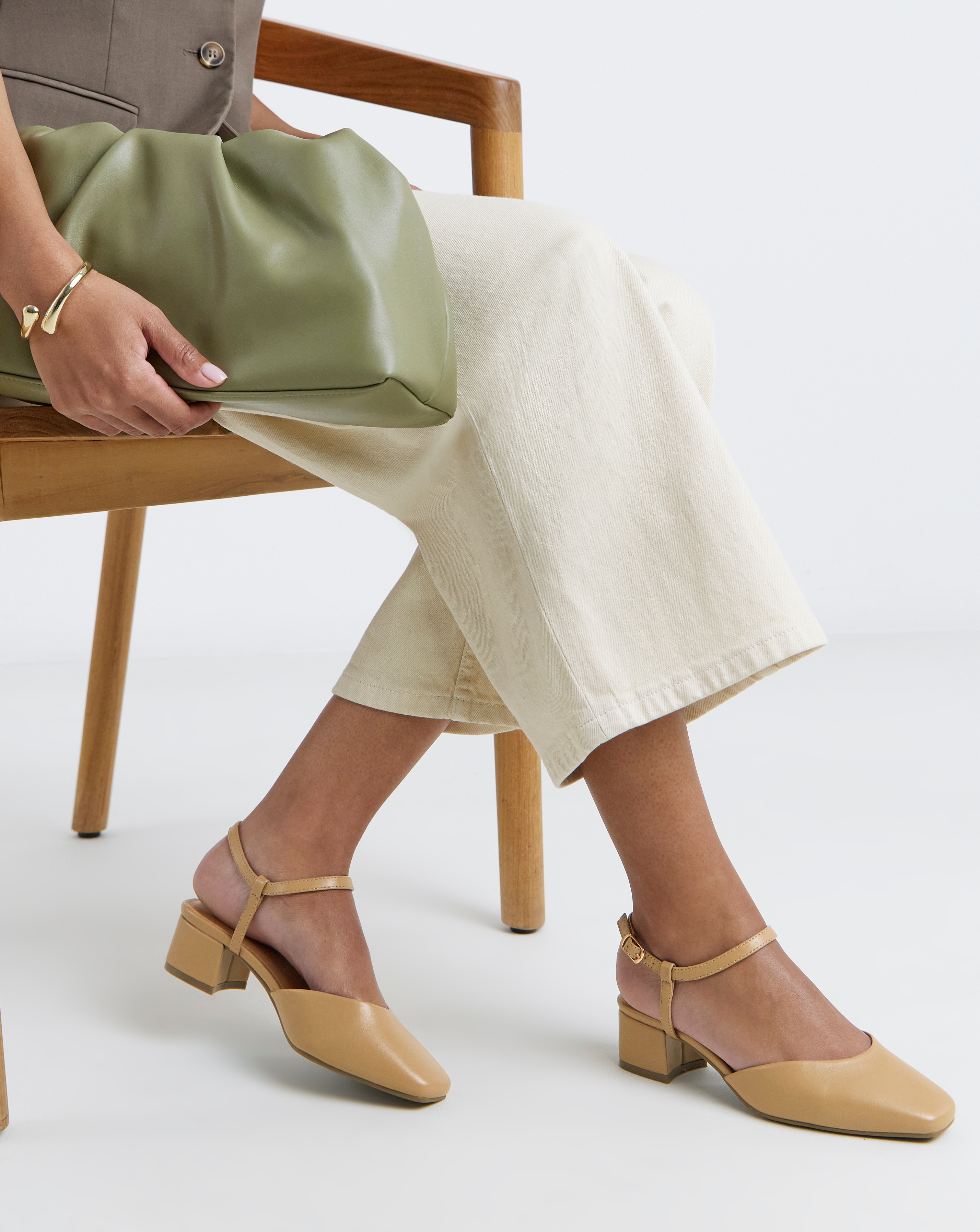 New In - Two Part Heeled Shoes Wide