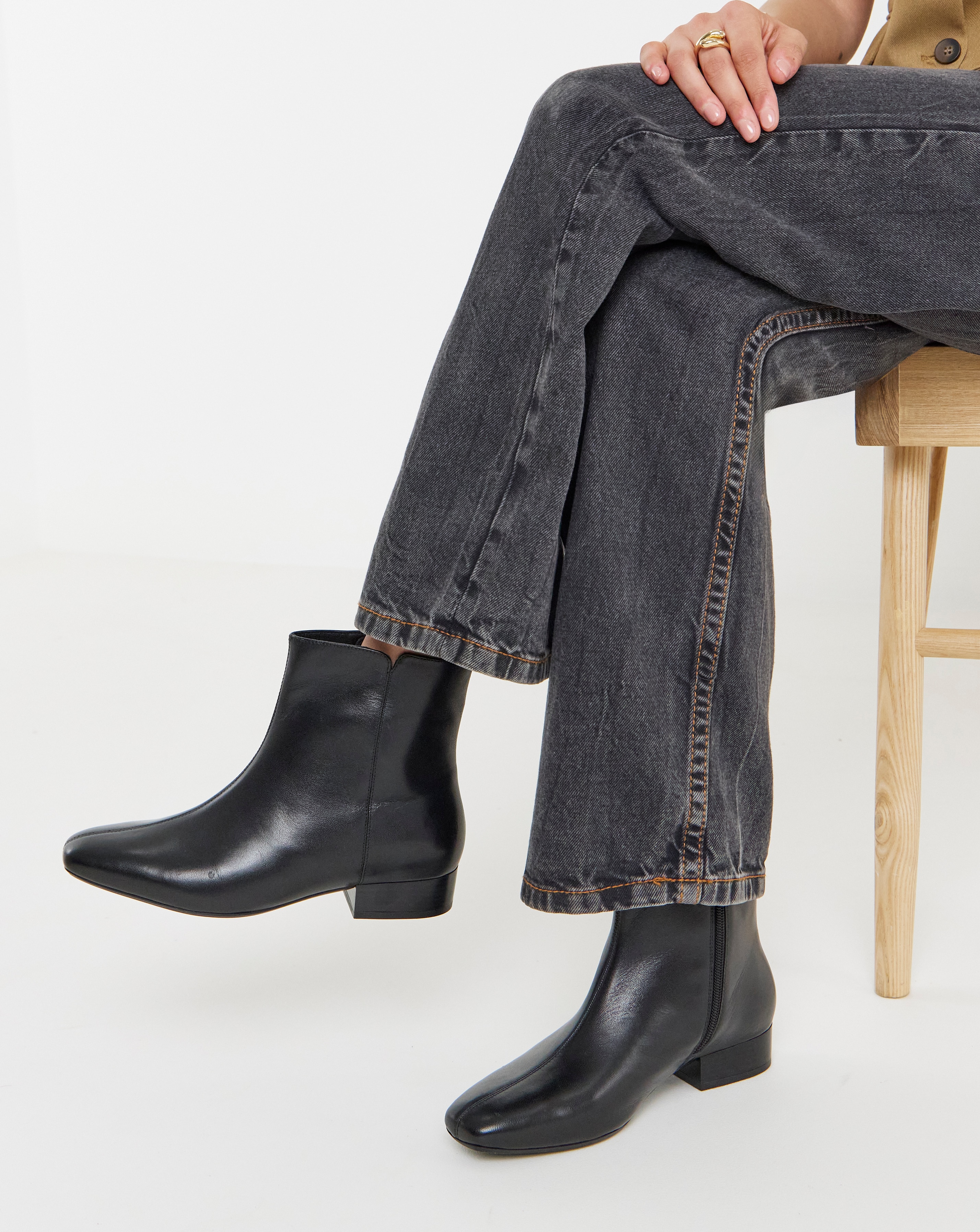 New In - Leather Ankle Boots EEE Fit