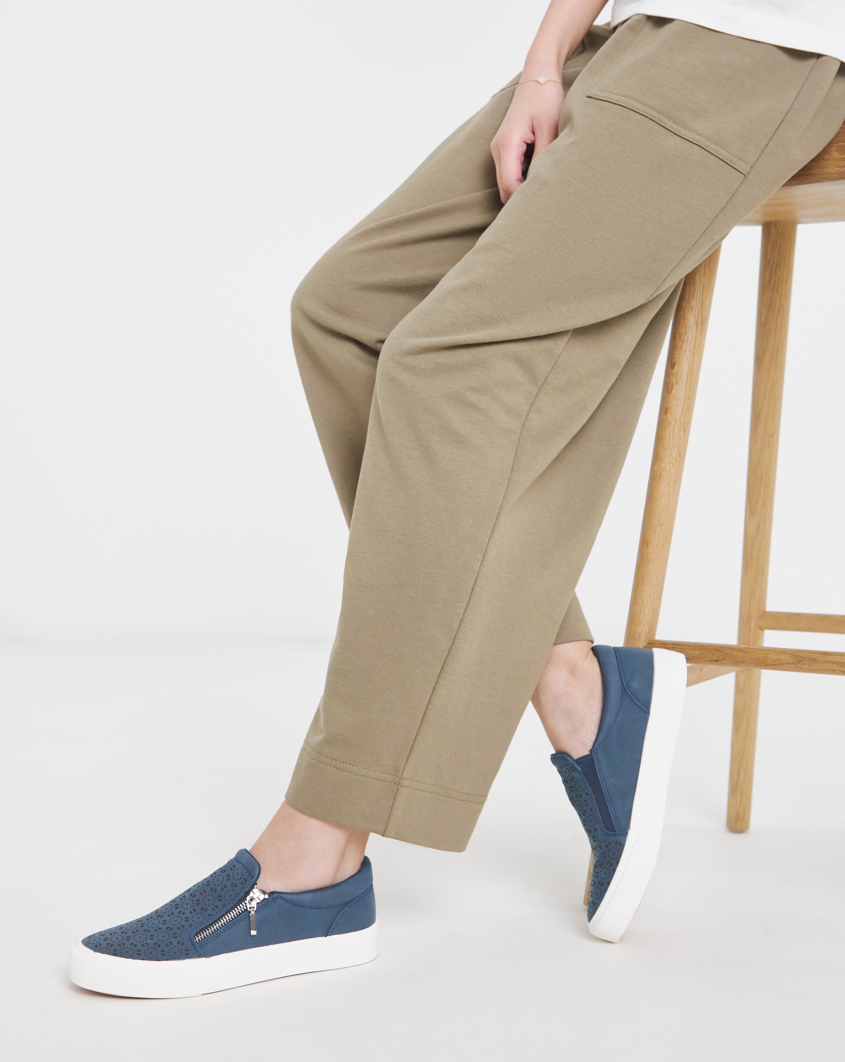 Zip Detail Slip on Trainer EEE Fit