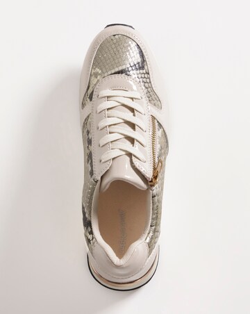 Cushion Walk Lace Trainer With Side Zip EEE Fit