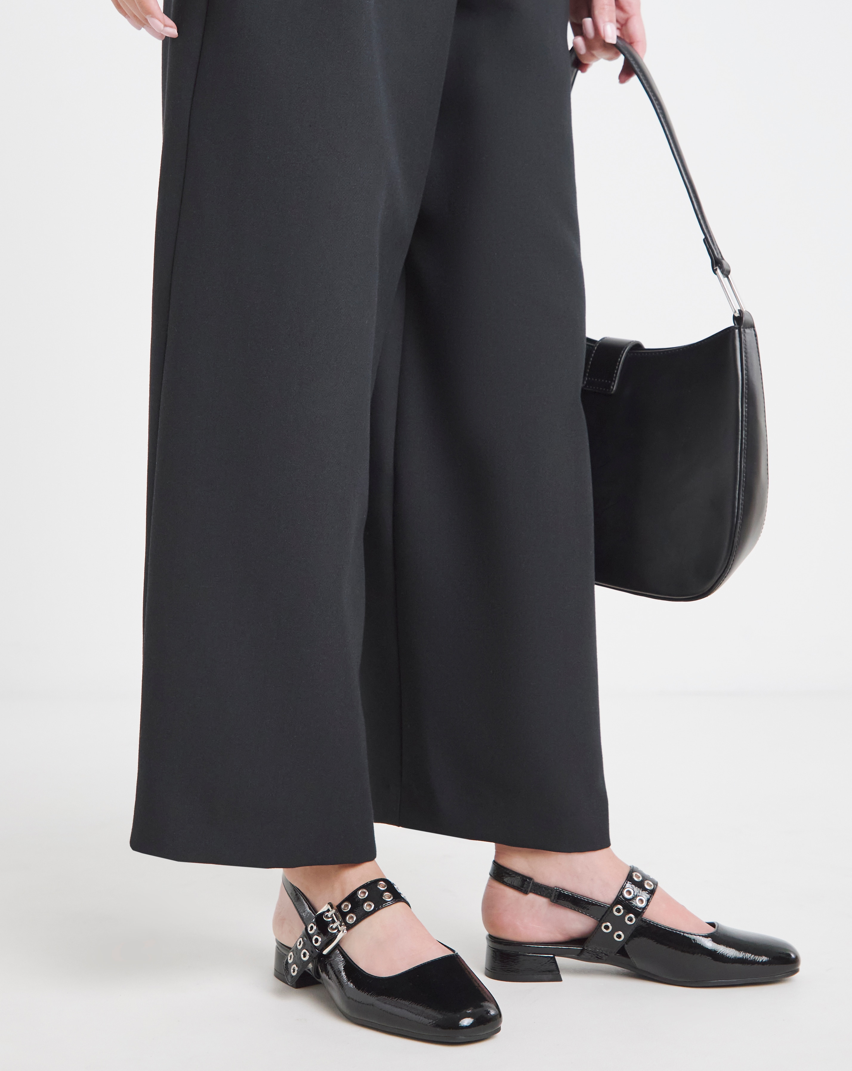 Slingback Eyelet Mary Jane Wide