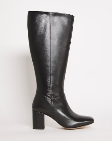 Leather High Leg Boot E Fit Super Curvy Calf
