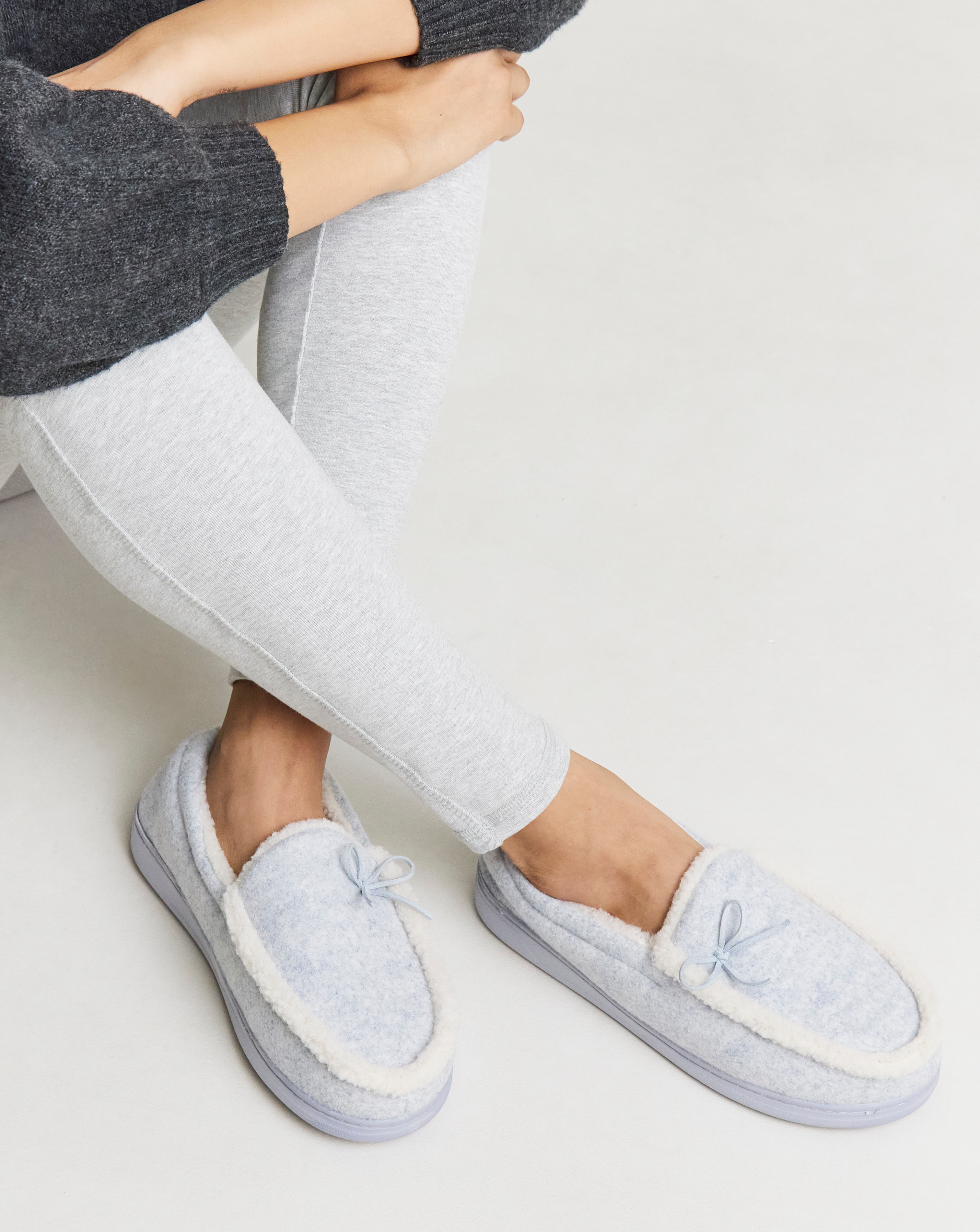 Full Slipper With Bow Ex Wide Fit