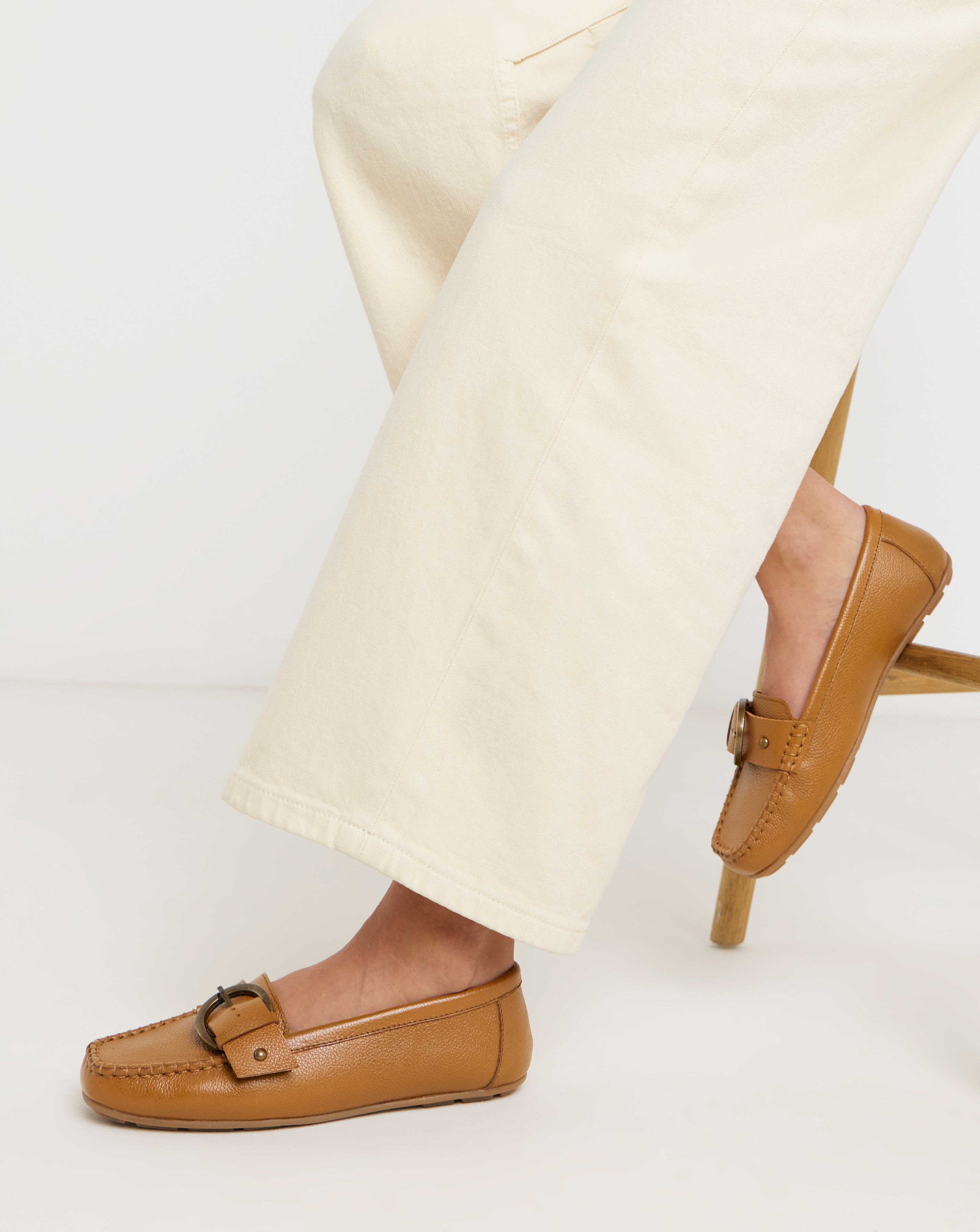 New In - Leather Driving Moccasin Wide