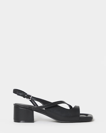 Hera Low Block Heel Crossover Slingback Sandals - Extra Wide Fit (EEE)