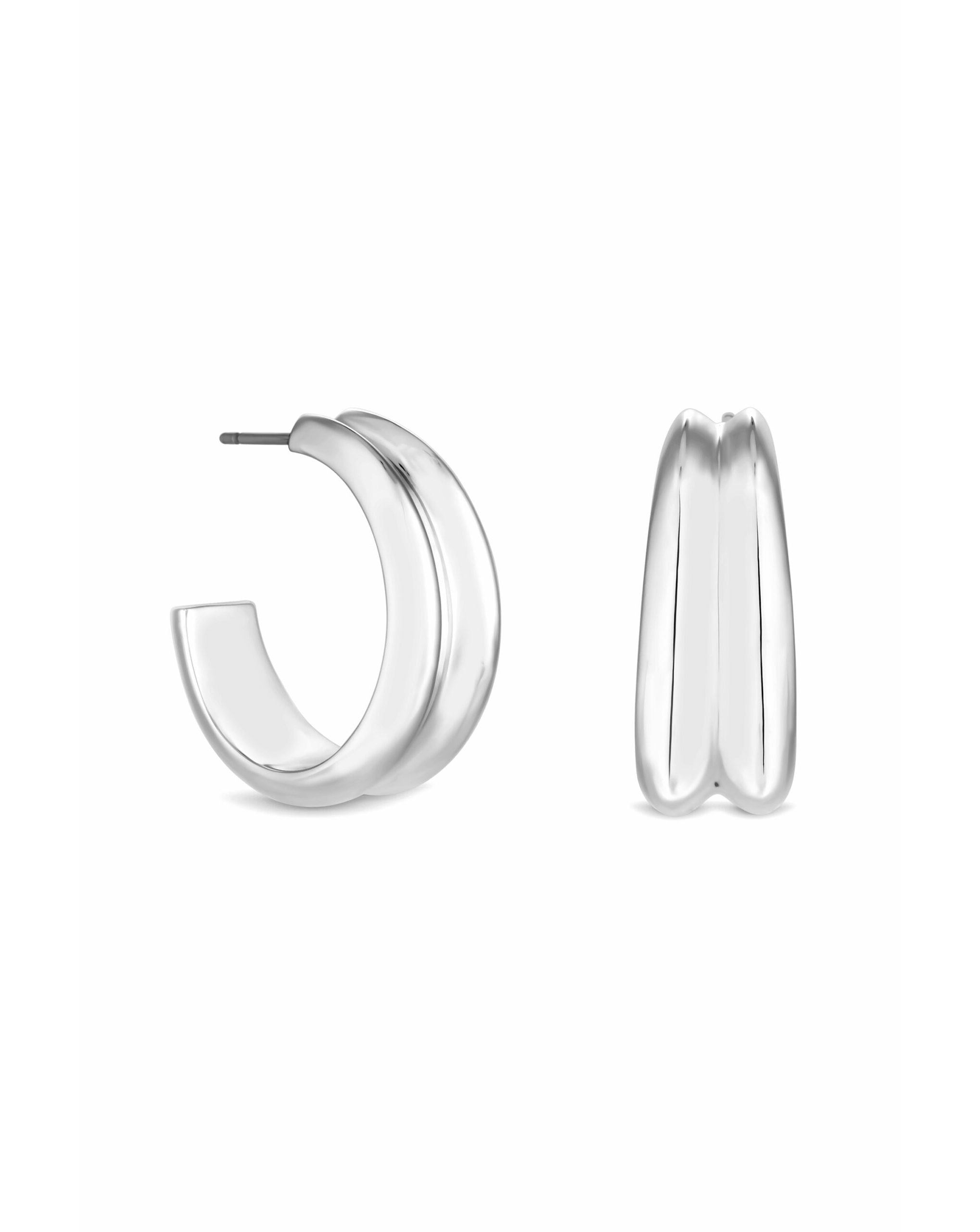 Inicio Recycled Curved Hoop Earrings