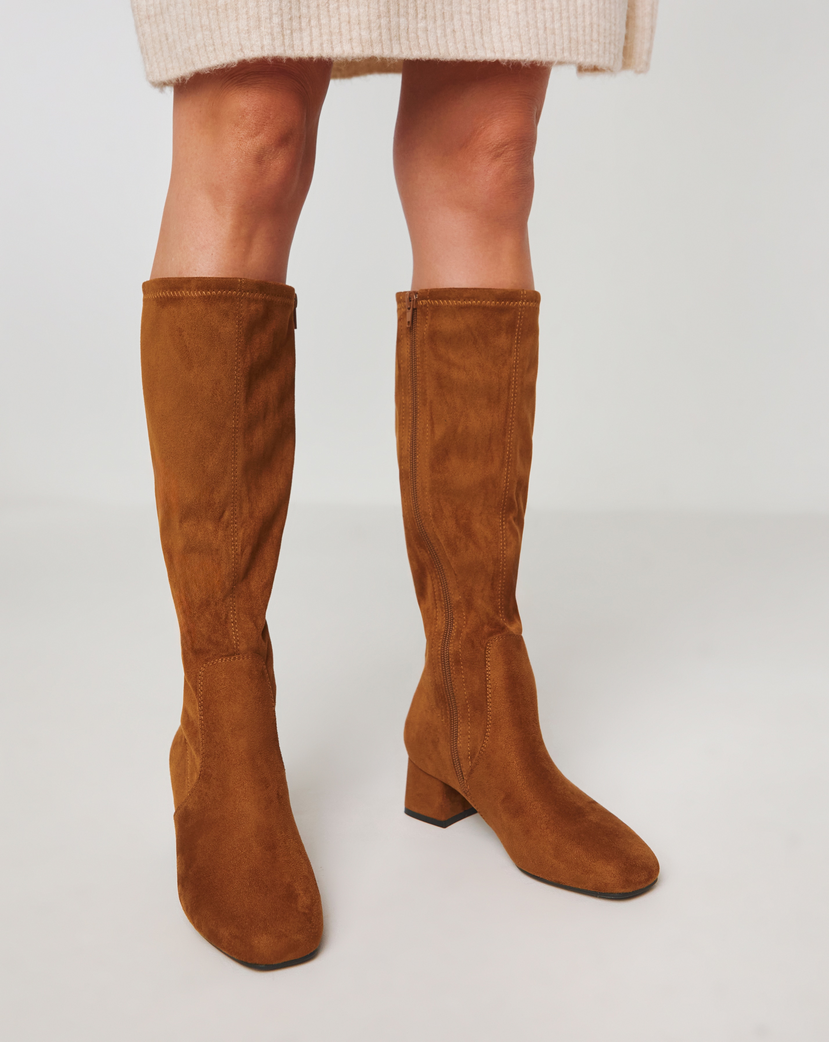 Knee High Heel Boot Wide Fit Super Curvy