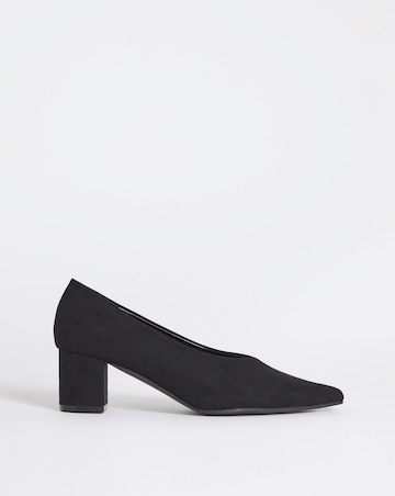 Jaida V Cut Heeled Court Shoes - Extra Wide Fit (EEE)