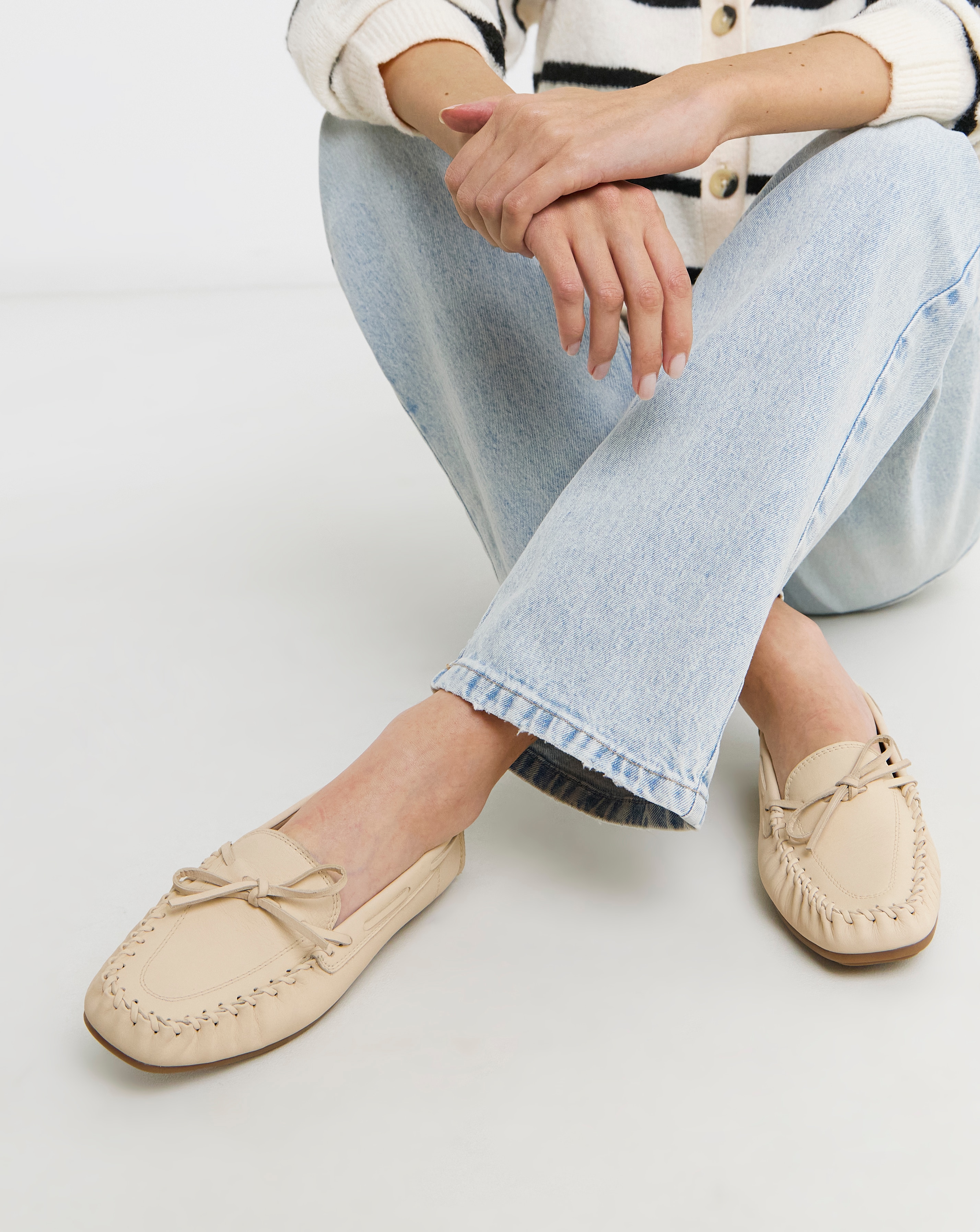 New In - Whipstitch Puckered Loafers Ex Wide