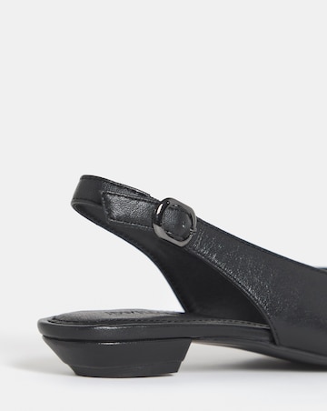 Reed Square Toe Leather Slingback Shoes - Extra Wide Fit (EEE)