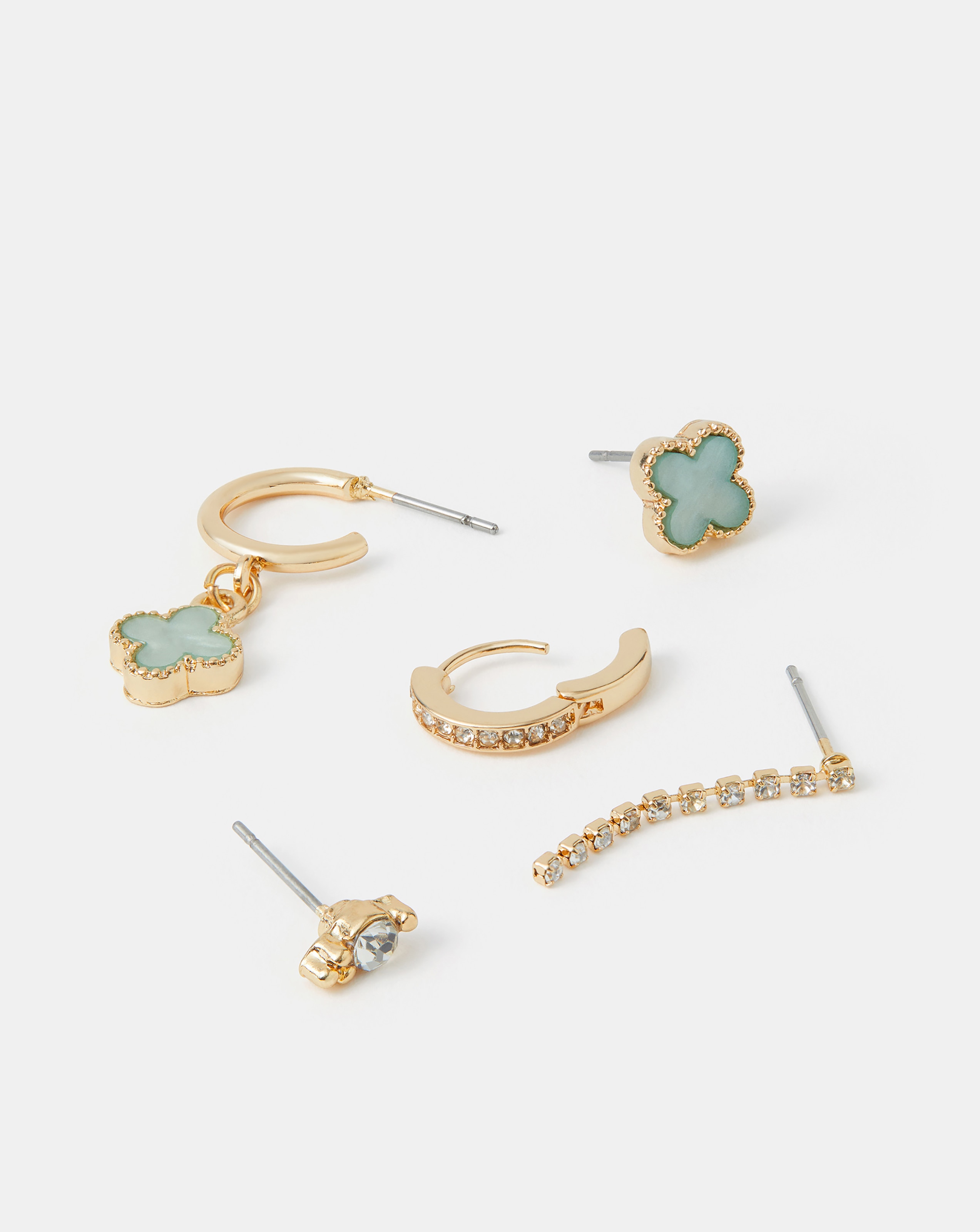 Accessorize 5-Pack Clover Stud & Hoop