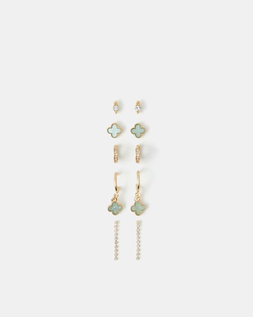Accessorize 5-Pack Clover Stud & Hoop