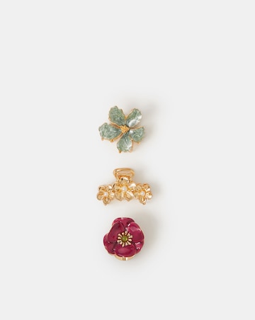 Accessorize Floral Metal Claw Clips