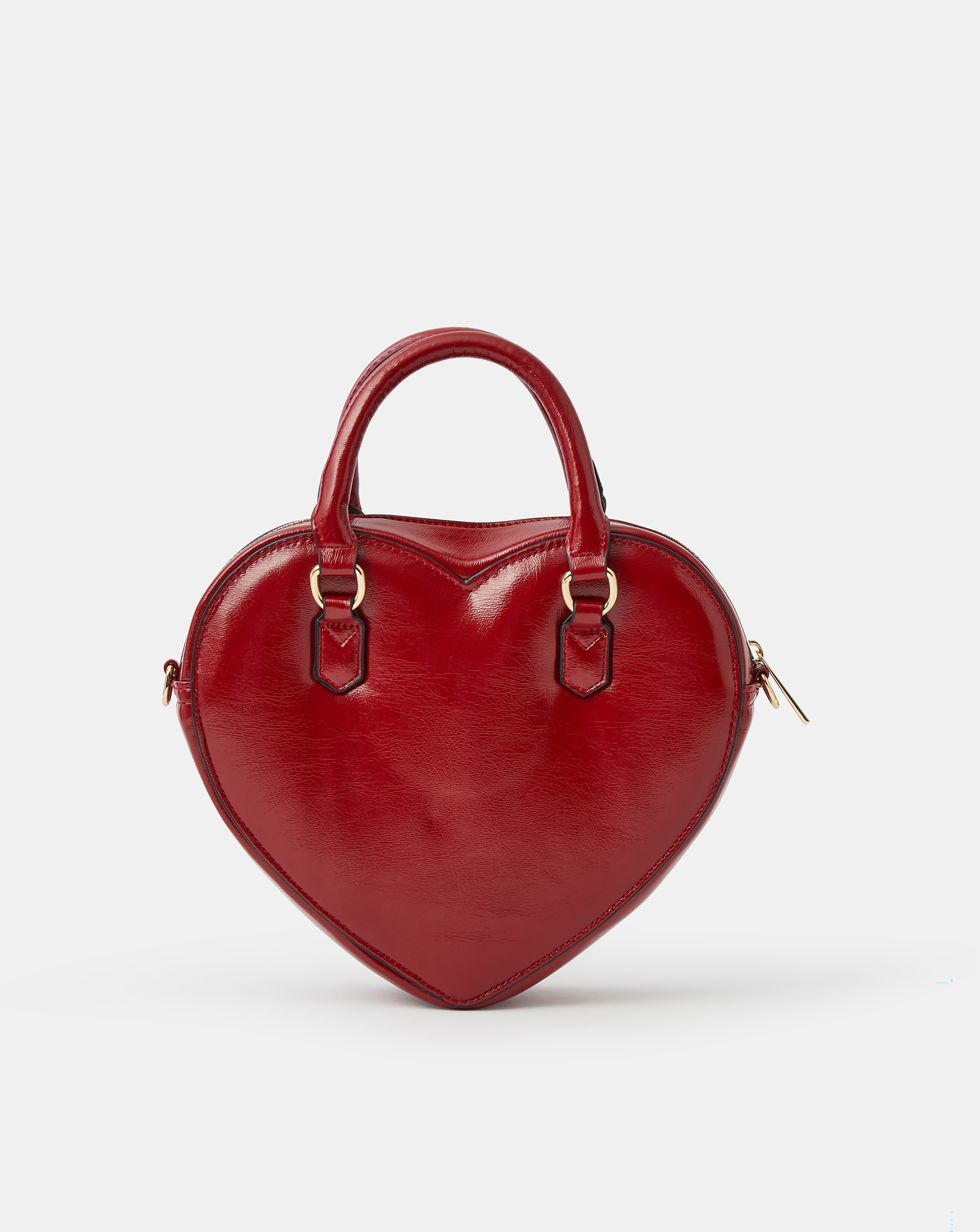Accessorize Patent Heart Crossbody Bag