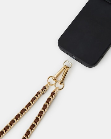 Accessorize Leather Chain Phone Strap