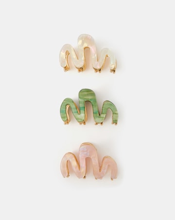 Accessorize Mini Resin Wiggle Claw Clips