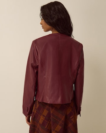 Monsoon Penelope Scallop Leather Jacket