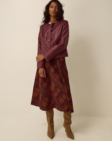 Monsoon Penelope Scallop Leather Jacket