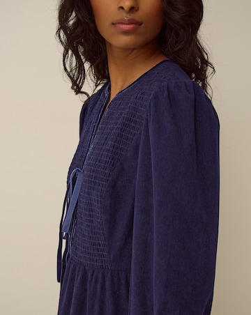 Monsoon Sara Smocked Corduroy Midi Dress