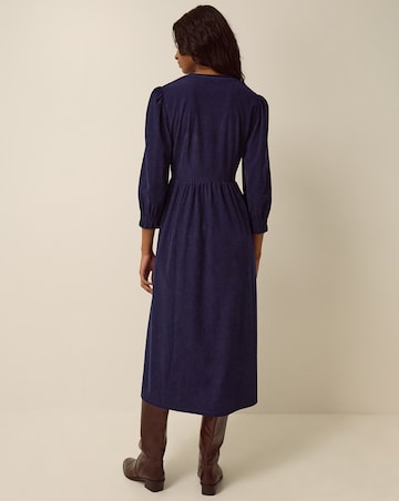 Monsoon Sara Smocked Corduroy Midi Dress