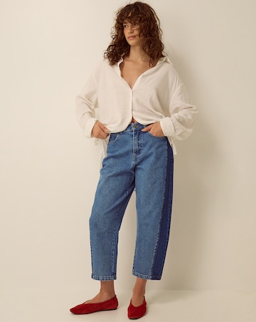 Monsoon Natalie Contrast Barrel Jeans
