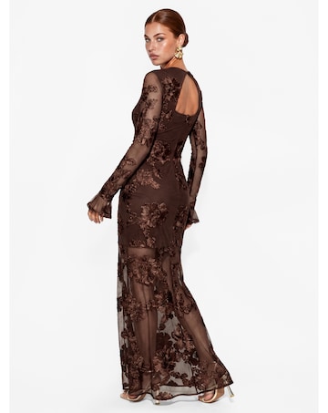 Maya Deluxe Floral Mesh Maxi Dress