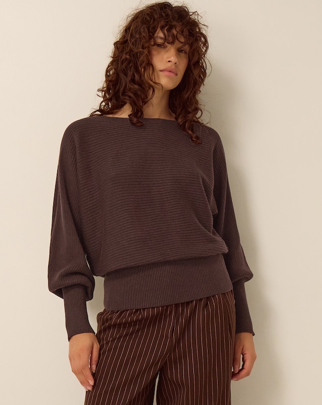 Monsoon Remi Ribbed Boat Neck Jumper