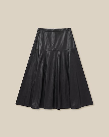 Monsoon Dianne Faux Leather Midi Skirt
