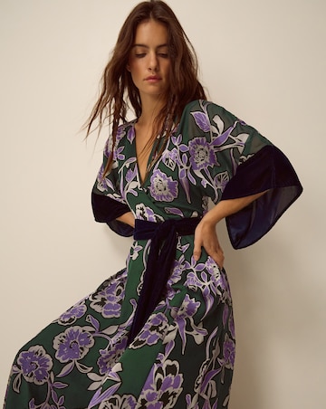 Monsoon Willow Floral Print Midi Dress