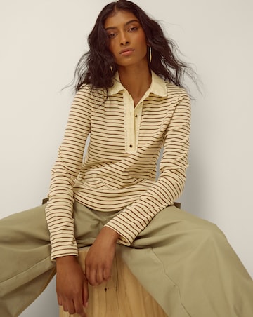 Monsoon Stacy Stripe Jersey Polo Top