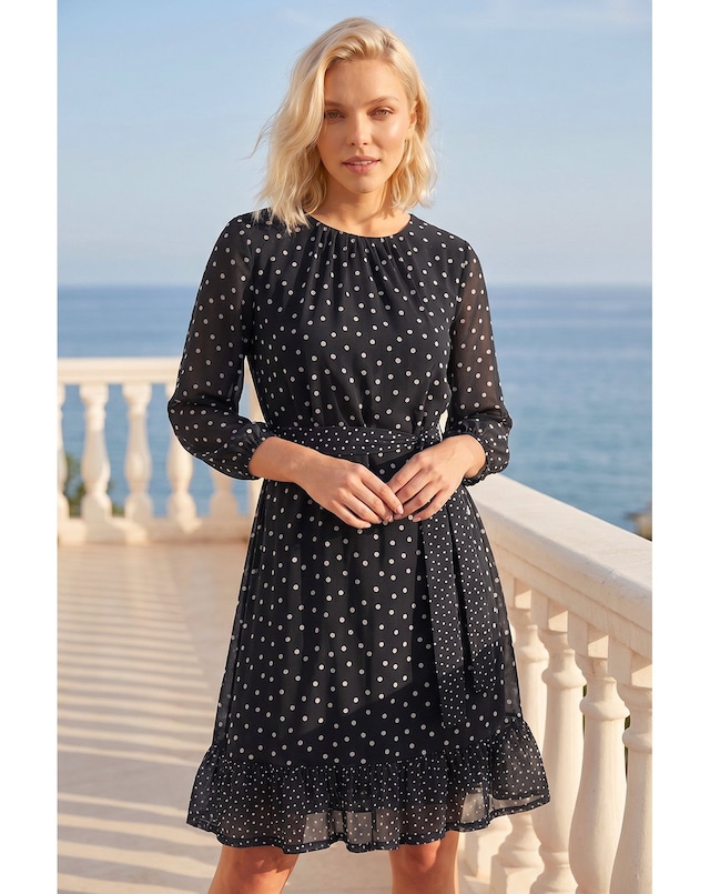 Roman Petite Frill Hem Dress