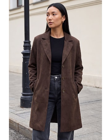 Roman Suedette Coat