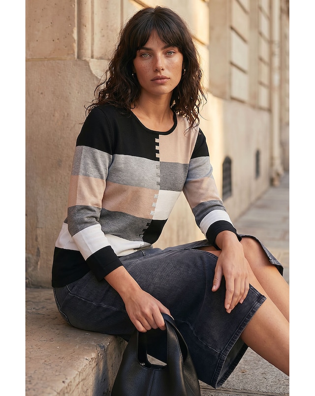 Roman Colour Block Hotfix Jumper