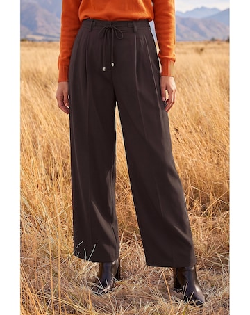 Roman Skinny Tie Wide Leg Trouser
