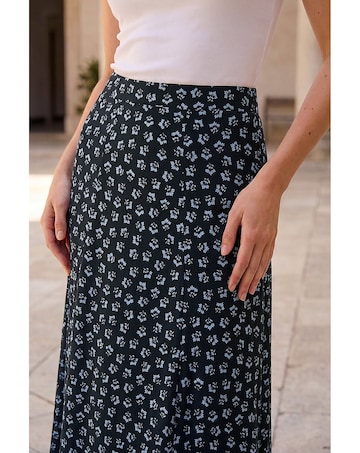 Roman Floral Paisley Print Skirt