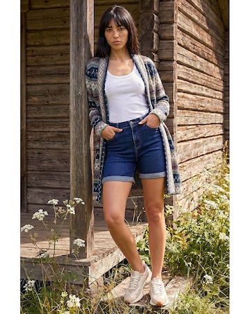 Roman Petite Aztec Longline Cardigan