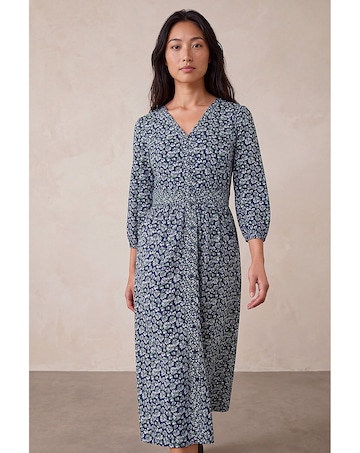Roman Petite Floral Print Midi Dress