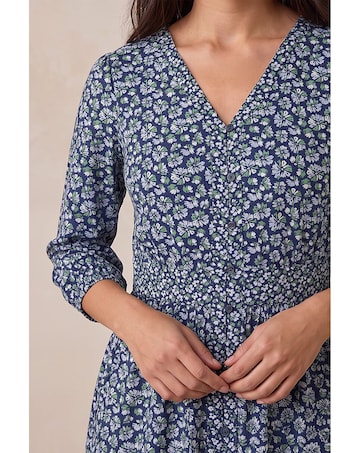Roman Petite Floral Print Midi Dress