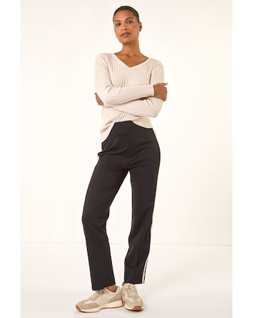 Roman Straight Leg Side Stripe Trousers