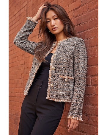 Roman Boucle Frayed Edge Jacket
