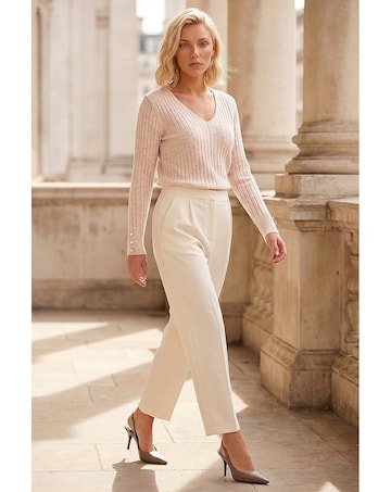 Roman Petite Button Cuff Jumper