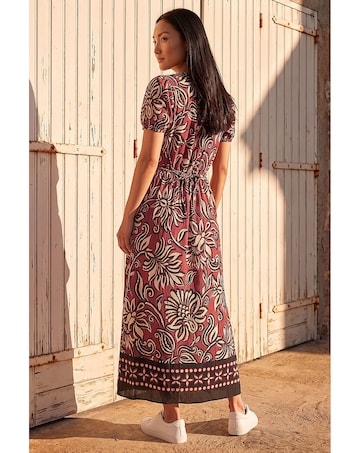 Roman Border Print Dress