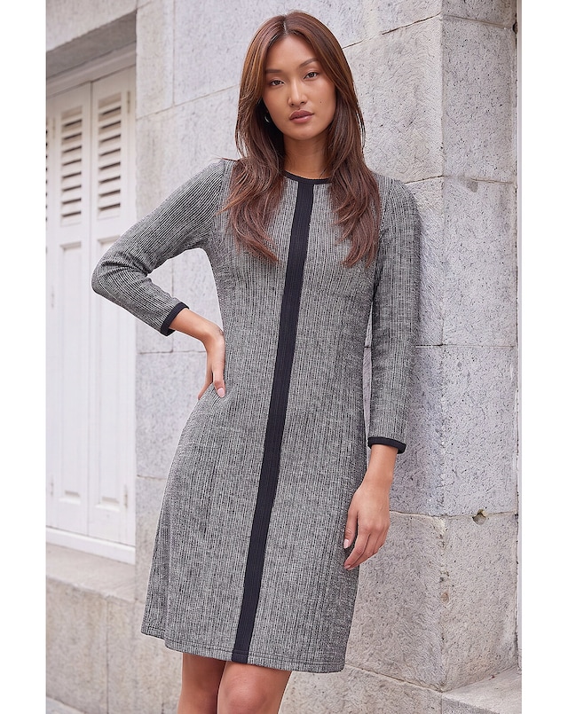 Roman Textured Border Dress