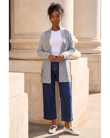Roman Shimmer Long Cardigan